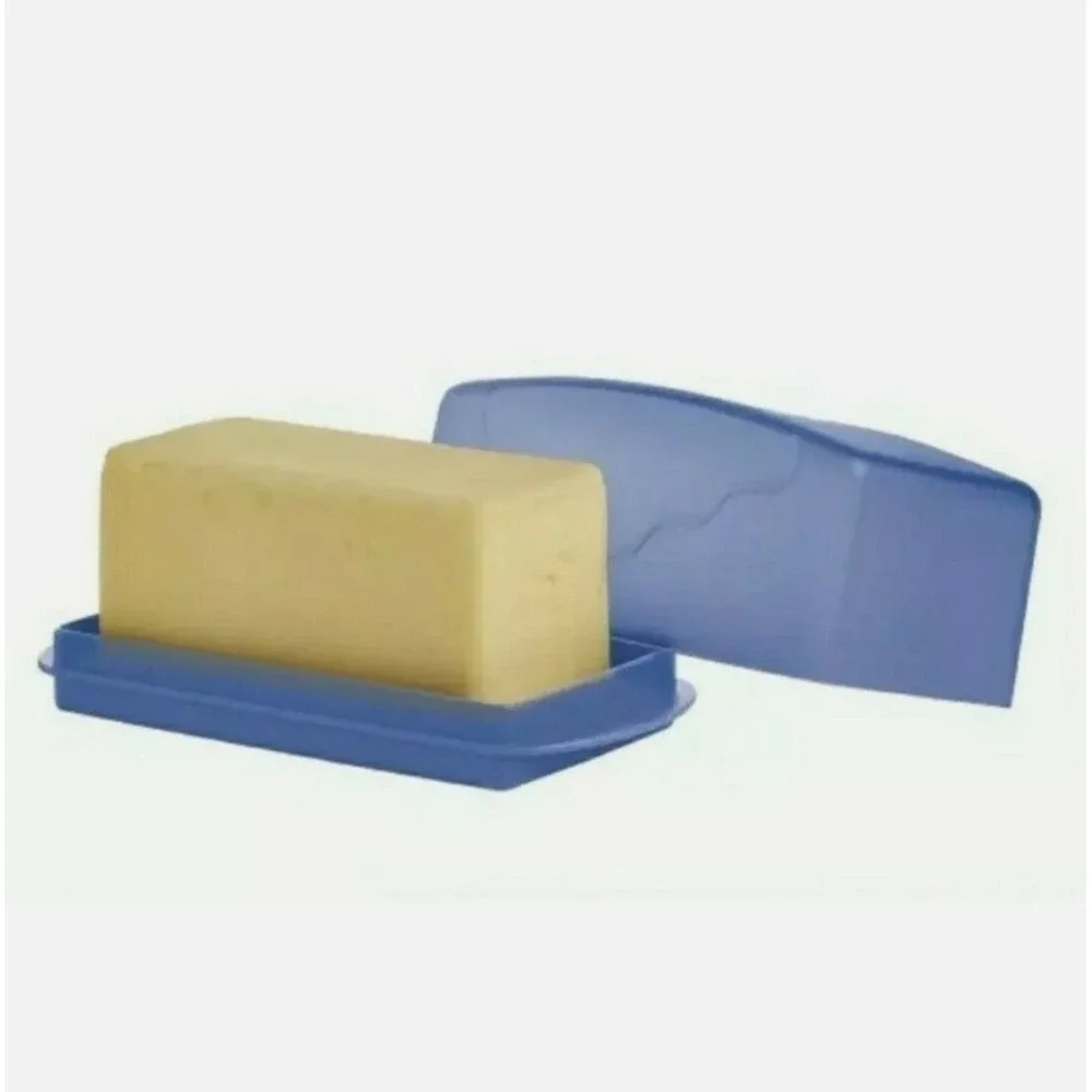 Tupperware Large Butter Dish Cheese 1 Pound Size  BLUE NEW  Sale